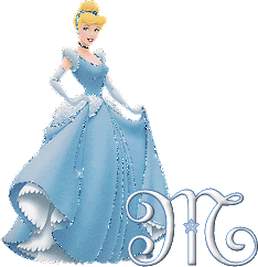 Alfabetten Assepoester 2 glitter Letter M,