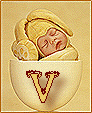 Alfabetten Baby 11 Baby In Ei Met De Letter V