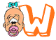 Alfabetten Baby 5 Letter W,