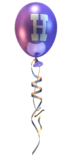 Alfabetten Ballon paars 2 
