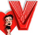 Alfabetten Betty boop 10 Betty Boob Letter V