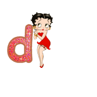 Alfabetten Betty boop 14 Betty Boob Letter D