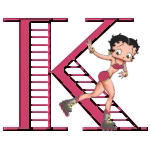 Alfabetten Betty boop 4 Letter K