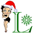 Alfabetten Betty boop kerst Letter L