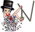 Alfabetten Betty boop transparant 2 