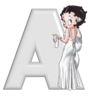 Alfabetten Betty boop transparant 4 Letter A