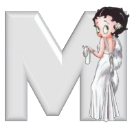 Alfabetten Betty boop transparant 4 