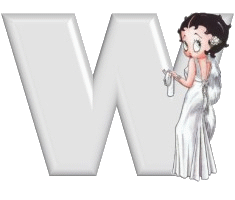 Alfabetten Betty boop transparant 4 