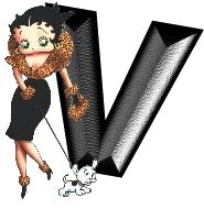 Alfabetten Betty boop transparant 5 