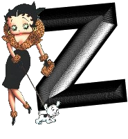 Alfabetten Betty boop transparant 5 