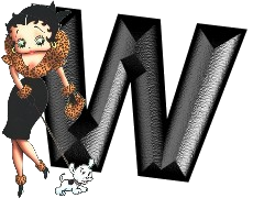 Alfabetten Betty boop transparant 5 