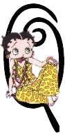 Alfabetten Betty boop transparant 