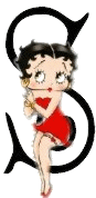 Alfabetten Betty boop transparant 