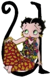 Alfabetten Betty boop transparant 