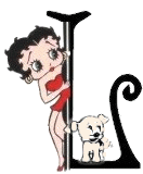 Alfabetten Betty boop transparant 