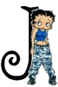 Alfabetten Betty boop transparant 