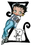 Alfabetten Betty boop transparant Letter Z