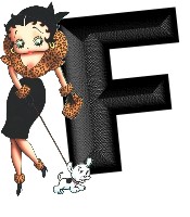 Alfabetten Betty boop zwart 1 