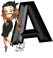 Alfabetten Betty boop zwart 1 