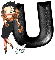 Alfabetten Betty boop zwart 1 