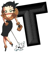 Alfabetten Betty boop zwart 1 