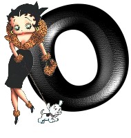 Alfabetten Betty boop zwart 1 