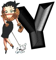 Alfabetten Betty boop zwart 1 