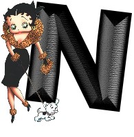 Alfabetten Betty boop zwart 1 