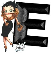 Alfabetten Betty boop zwart 1 