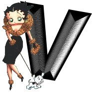 Alfabetten Betty boop zwart 1 