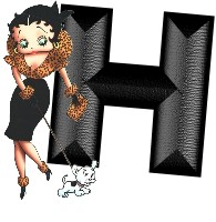 Alfabetten Betty boop zwart 1 