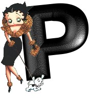 Alfabetten Betty boop zwart 1 