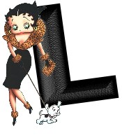 Alfabetten Betty boop zwart 1 