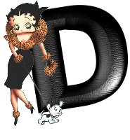 Alfabetten Betty boop zwart 1 