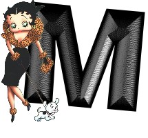 Alfabetten Betty boop zwart 1 