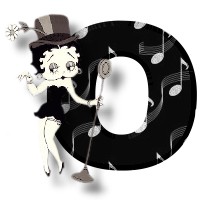 Alfabetten Betty boop zwart 