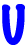 Alfabetten Blauw 17 Letter V