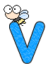 Alfabetten Blauw met bijtje 