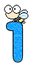 Alfabetten Blauw met bijtje 