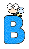 Alfabetten Blauw met bijtje 