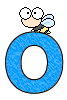 Alfabetten Blauw met bijtje 