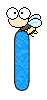 Alfabetten Blauw met bijtje 
