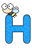 Alfabetten Blauw met bijtje 
