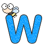 Alfabetten Blauw met bijtje 