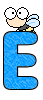 Alfabetten Blauw met bijtje 