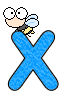 Alfabetten Blauw met bijtje 