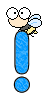 Alfabetten Blauw met bijtje 