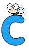 Alfabetten Blauw met bijtje 