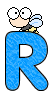 Alfabetten Blauw met bijtje 