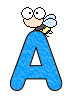 Alfabetten Blauw met bijtje 